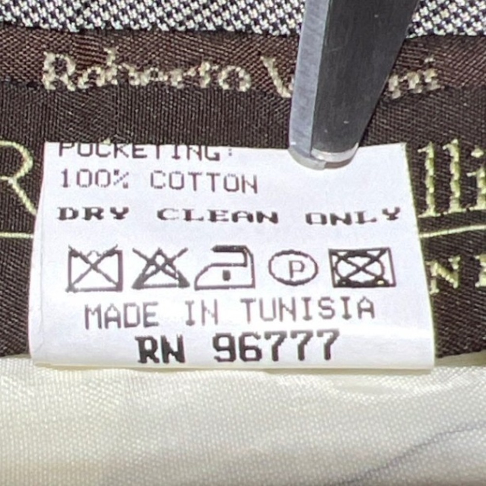Roberto Villini Collezione Mens 37x29 Brown Wool Pleated Dress Pants Tunisia - Picture 6 of 8